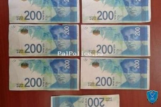 الشرطة تقبض على ثلاثة اشخاص بحوزتهم عملة نقدية مزيفه بقيمة 1800 شيقل في سلفيت