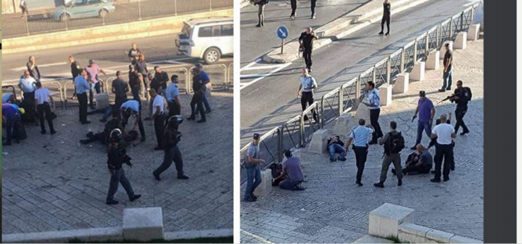 صور وفيديو..الاحتلال يطلق النار على شاب بزعم تنفيذه عملية طعن بالقدس واصابة المنفذ