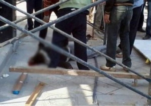وزارة العمل تغلق موقع مشروع قيد الانشاء بعد حادث عمل ادى لوفاة شاب