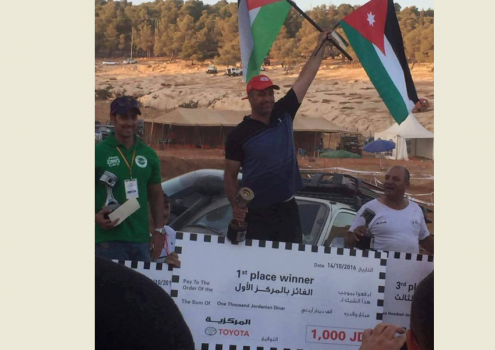 متسابق من جنين يفوز بالمرتبة الأولى في بطولة الأردن الرابعة للدفع الرباعي.