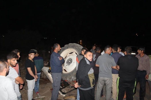 اصابتين بحادث تصادم بين مركبة وجرار زراعي غرب جنين