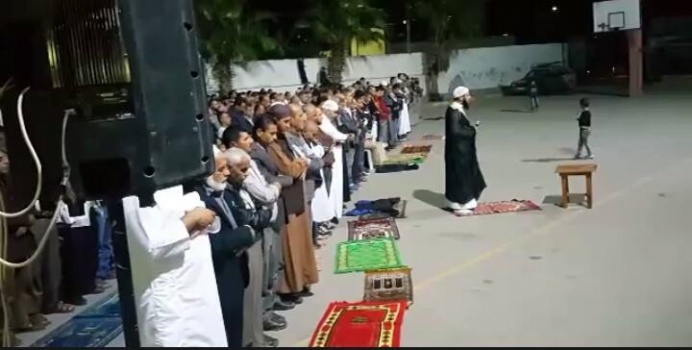 مئات المواطنين يؤدون صلاة الاستسقاء في بلدة اليامون غرب جنين