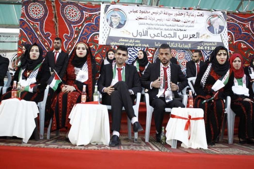 بالصور..جنين تحتفل بالعرس الجماعي الأول