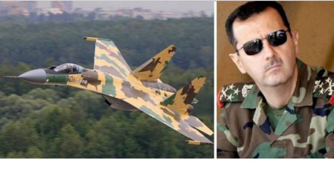 بشار الأسد حلّق بطائرة سوخوي فوق حلب