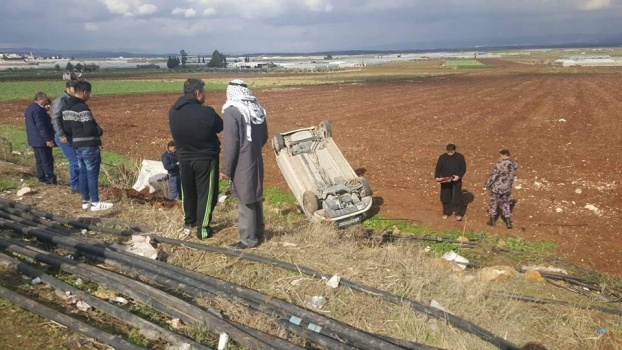 إصابة مواطن من كفرذان بحادث انقلاب مركبة غرب جنين