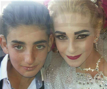 بالصور.. أصغر عروسين في السويداء السورية!