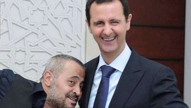 صورة تجمع الرئيس الاسد وجورج وسوف: " الدكتور بشار الأسد بألف خير"