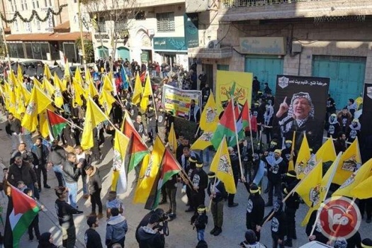 "فتح" تنظم استعراضا عسكريا بذكرى انطلاقتها في بيت لحم