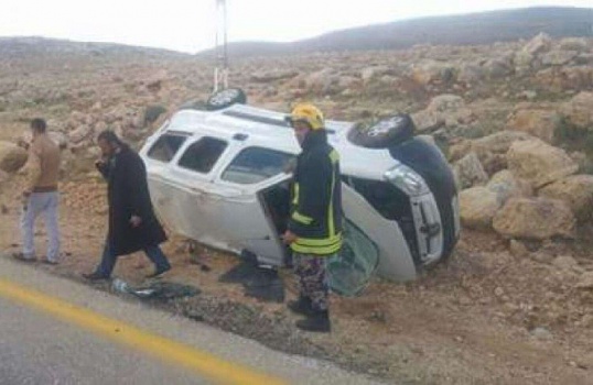 دفاع مدني أريحا ينقذ ثلاثة إصابات في حادث سير شمال المحافظة