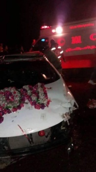 مصرع شخص واصابة 3 بينهم "العروسان" بحادث سير لسيارة زفاف بغزة