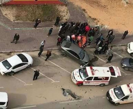 اصابة مواطنين اثنين في حريق بمنزلهم وسط قطاع غزة