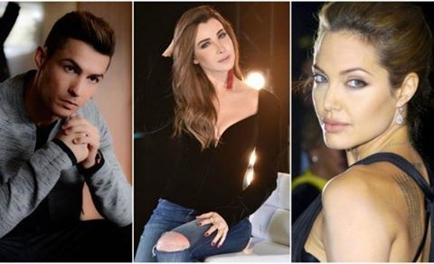 عمل فني يجمع نانسي عجرم ورنالدو و انجلينا جولي