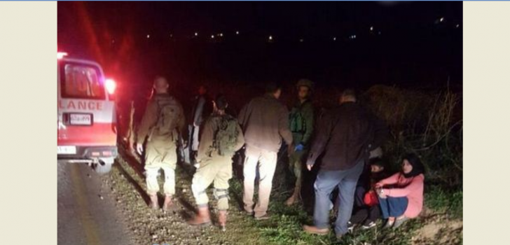 7 اصابات بحادث تصادم 3 مركبات جنوب جنين