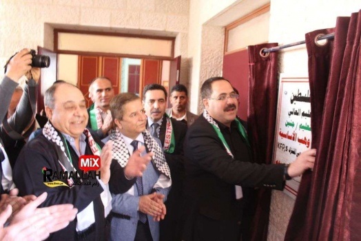 بالصور..صيدم وعواد يفتتحان مستوصف مدرسة في بلدة اليامون غرب جنبن ويضعان حجر الأساس لأخرى