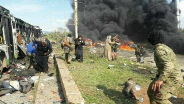 مجزرة في حلب.. 34 قتيلاً في انفجار "مفخخة" بقافلة مهجّرين