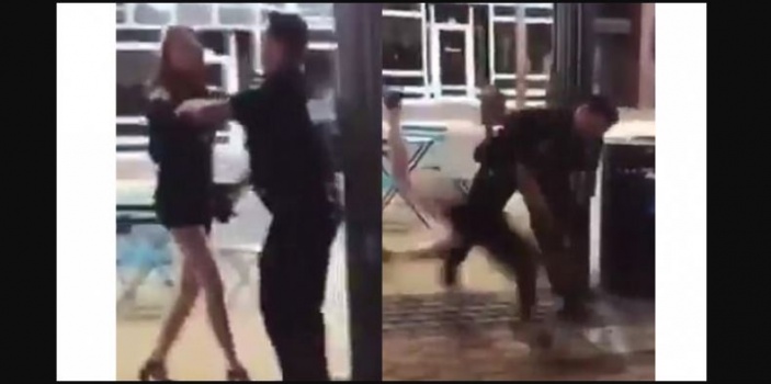 هذا ما حدث لفتاة أمريكية حاولت منع شرطيّ من اعتقال صديقها !