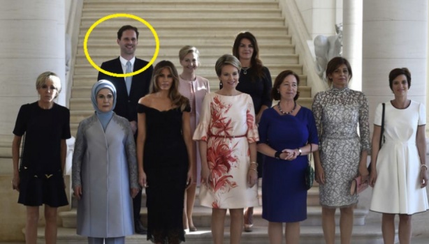 ما قصة الرجل الذي ظهر في صورة زوجات زعماء الناتو ؟!