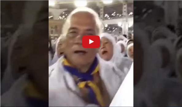 فيديو طريف لفلبينيين وهم يطوفون حول الكعبة!