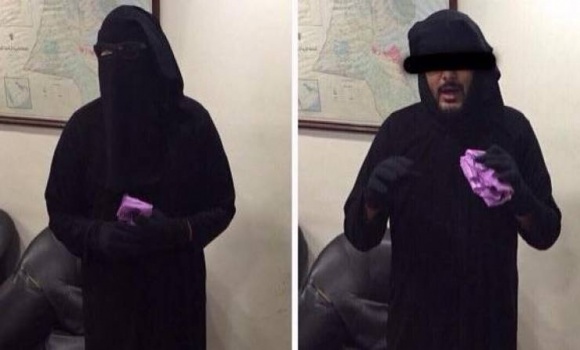 فيديو .. رجل تخفّى بملابس امرأة ليُقابِل حبيبته وهكذا ضبطوه في السعودية!