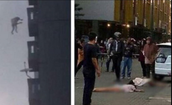 فيديو مروع: انتحار شقيقتين من أعلى برج.. بسبب رجل!