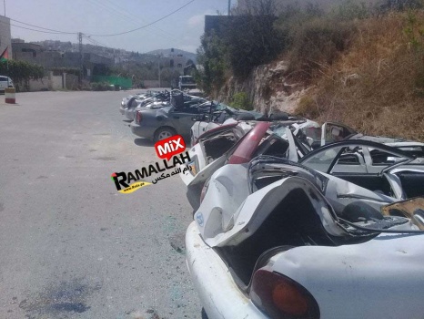 شرطة جنين تتلف عدداً من المركبات والدرجات النارية الغير قانونية