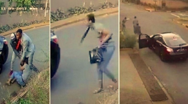 شاهد الطالبة تعاند لصين في الشارع ورأسها مهدد بمسدس