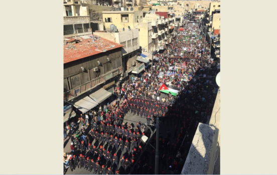 مسيرات في الأردن دعما لفلسطين ورفضا لإعلان ترمب