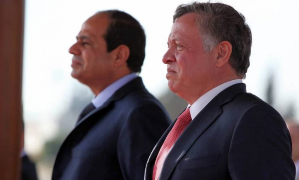 السيسي يبحث مع العاهل الأردني 'دعم حقوق فلسطين'