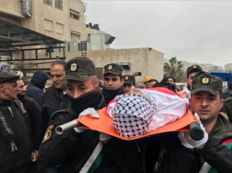 صور- موكب عسكري بوداع شهيد الحركة الأسيرة