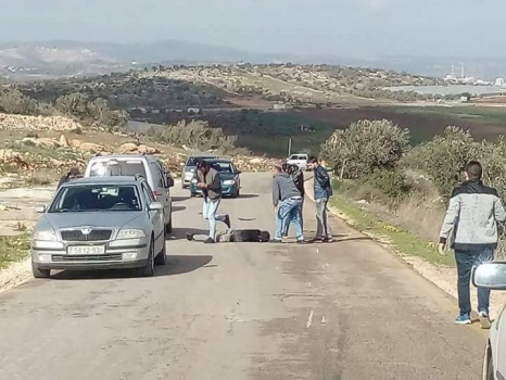 جنين: إصابة شاب بجروح خطيرة بحادث اصطدام دراجه ناريه بمركبة