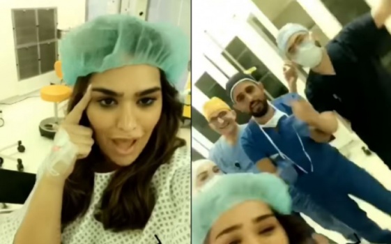 فيديو| مصممة أزياء عراقية ترقص مع الطاقم الطبي في غرفة العمليات!