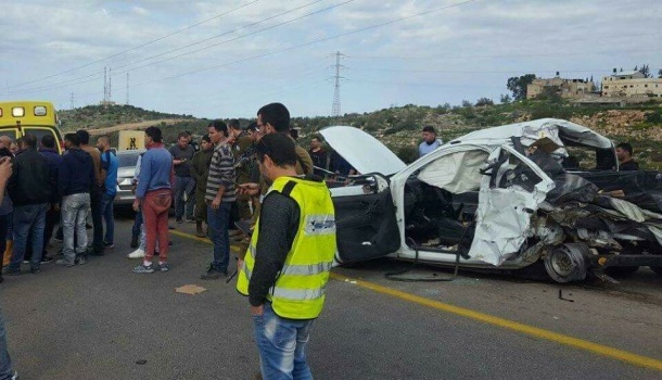 مصرع شاب بحادث سير غرب سلفيت واصابة شقيقه بجروح خطيرة