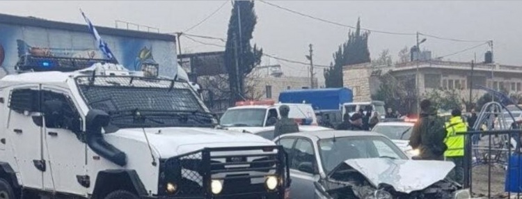 4 اصابات في حادث مع مركبة شرطة احتلال شمال الخليل