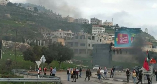 اصابة 3 شبان في مواجهات جنوب نابلس