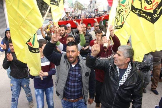 بالصور...مسيرة حاشدة في جنين وفاء للشهداء الثلاثة والقدس
