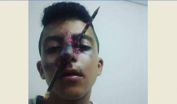 بالصور ..فتى من سلفيت يتقن مكياج التمثيل ويطمح بتطوير موهبته
