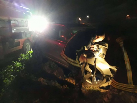 إصابة مواطن بحادث سير جنوب جنين