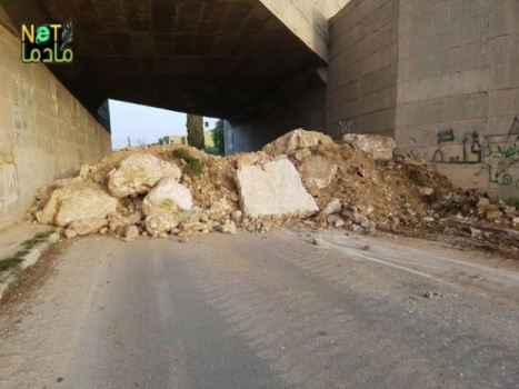 الاحتلال يغلق المدخل الرئيس لبلدة مادما جنوب نابلس