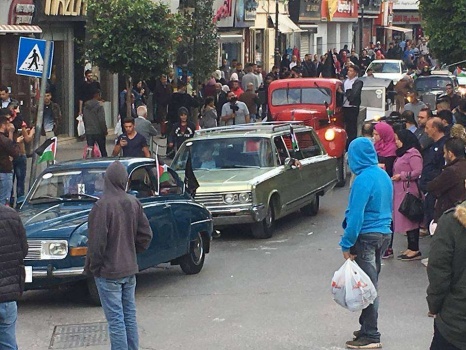 صوروفيديو..مسيرة مركبات في رام الله إحياء للذكرى الـ70 للنكبة