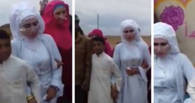 بالفيديو - ثلاثينية تتزوج من طفل في هذا البلد العربي