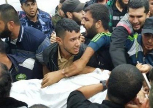 استشهاد الشاب أنس ابو عصر متأثرا بجراح اصيب بها الجمعة الماضية