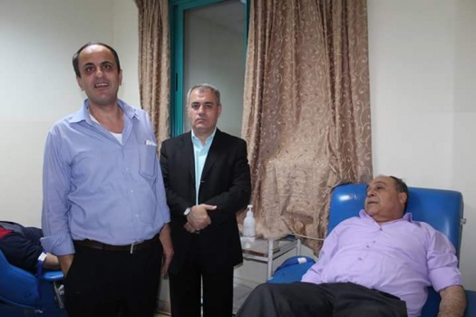 حملة تبرع بالدم لمنستبي الأجهزة الأمنية في جنين