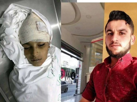 بالصور..تشييع جثماني الشهيدين الشاب الحمايدة والطفل أبو النجا جنوب قطاع غزة