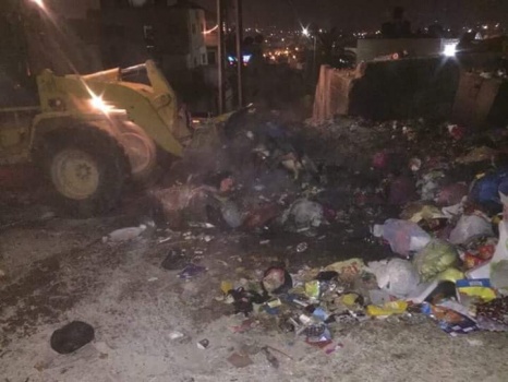 طواقم زهرة الفنجان تنظم حملة نظافة لأنحاء متفرفة بمدينة جنين