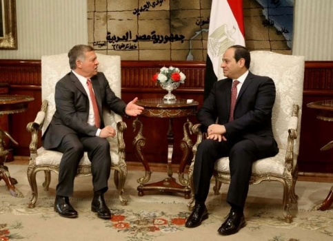 الرئيس السيسي والملك عبدالله يبحثان تطورات القضية الفلسطينية