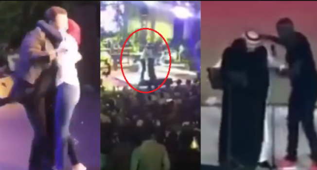 بالفيديو .. بعد ماجد المهندس وعاصي الحلاني .. فتاة ترتمي في أحضان فنان سوداني على المسرح!