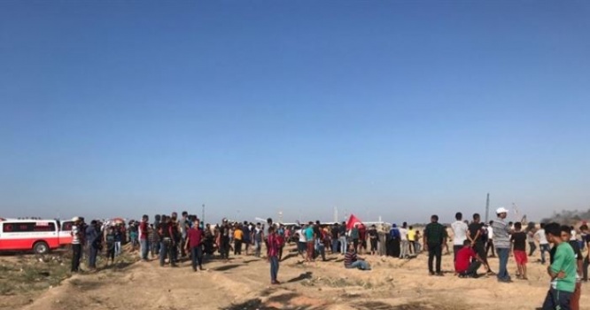 اصابة 3 مواطنين على حدود غزة