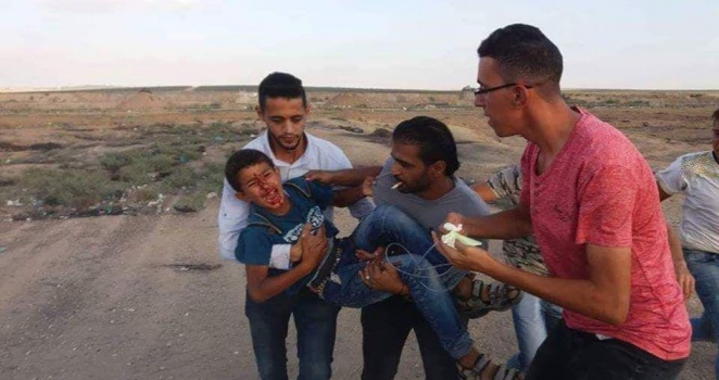 إصابة طفل برصاص الاحتلال شرق غزة