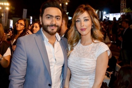 فيديو: اول ظهور لبنت تامر حسني وسط انزعاج زوجته
