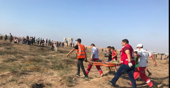 20 إصابة برصاص الاحتلال على حدود غزة